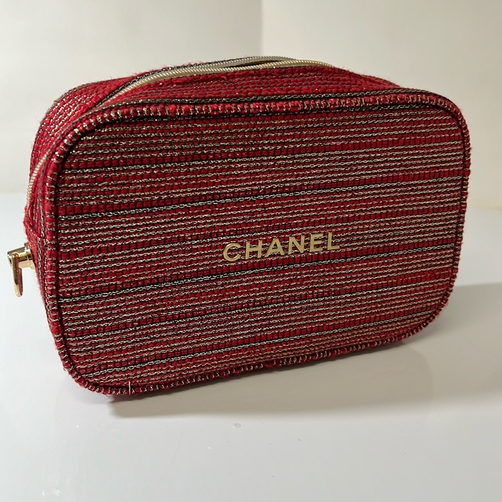 Chanel makeup bag.
